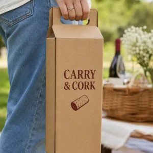 Wine Carrier Box with Handle