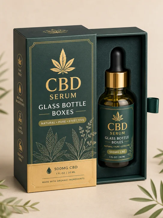 CBD Serum Glass Bottle Boxes
